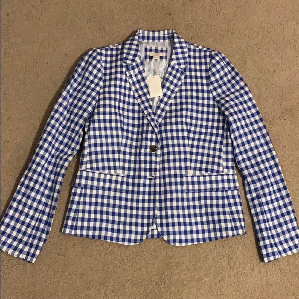 Jcrew women’s checkered blazer